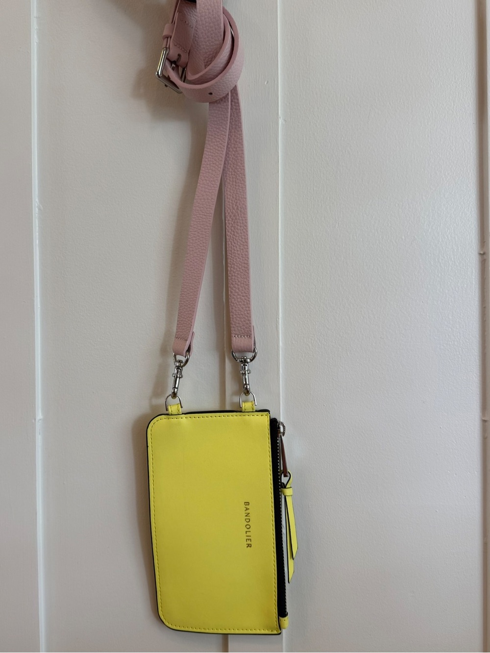 BANDOLIER FUNCTIONAL TRAVEL STAPLE LEATHER CROSSBODY BAG